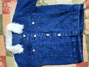 fur denim jacket