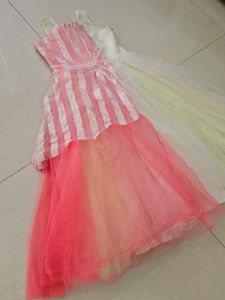 Beautiful Assymetric Party Wear Frock For Girlkids