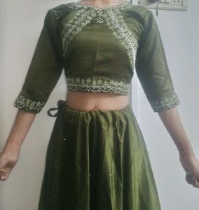 Green Lehenga Choli Set