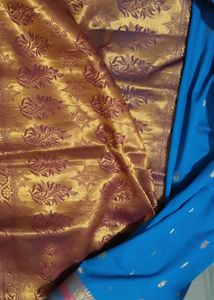 Blue &amp; Gold Saree