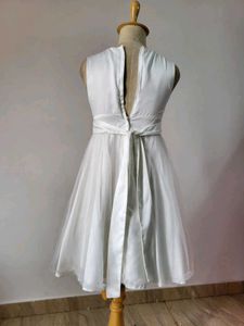 White Dress with Tulle Skirt