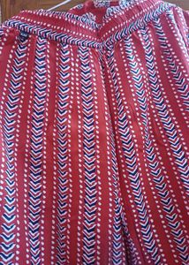 Red Printed Kurta Set