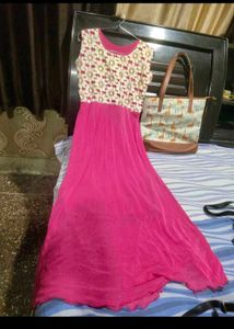 Pink Floral Dress and bag free