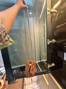 Brown Bucket sling Bag
