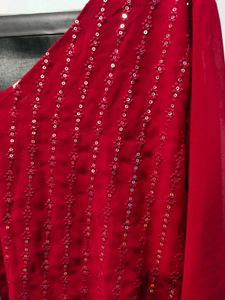 embellished red top