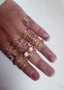 Gold Plated Stackable Rings (25 Piece)