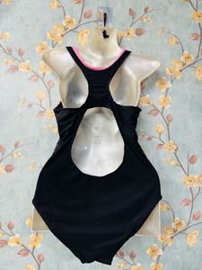 Women Black N Pink Bodysuit/Swimsuit