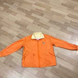 Vintage Orange Baggy Zip-Up Jacket.