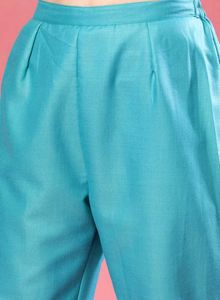 Trahimam Multicolor Women Kurti Pant Dupatta Set❤️