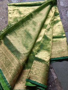 Green &amp; Gold Saree