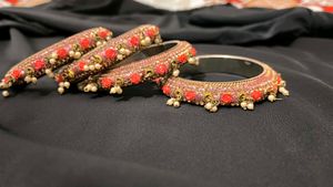 Elegant Floral Bangle Set