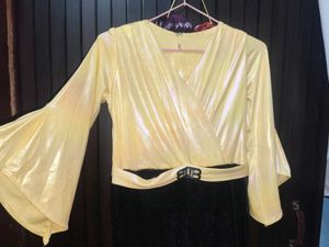 Vintage Gold & Black Party Dress