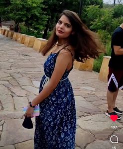 Blue Printed Dress