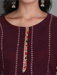 Elegant Plum Embroidered Salwar Kameez