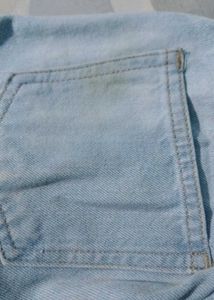 Light Blue Wide Leg Cargo Jeans