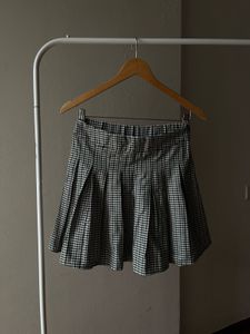 STRADIVARIUS Gingham Pleated Tennis Skirt