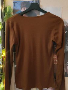 Brown Long Sleeve Top