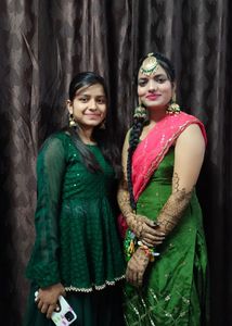 Green Embroidered punjabi suit