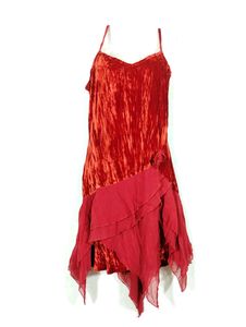 Red Velvet Single Strap Dress (Women)