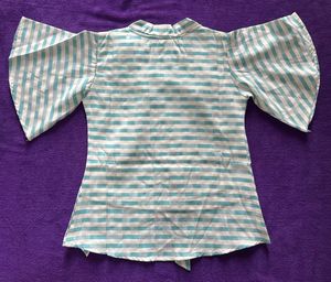 Striped Tie-Front Kimono Top