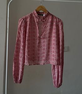 MINT VELVET  PINK Geometric Print Blouse