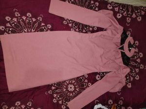 Elegant Pink Long Sleeve Dress