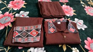 Kurta &amp; Plazzo Set With Dupatta