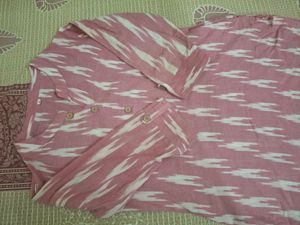 Pink Ikat Kurta