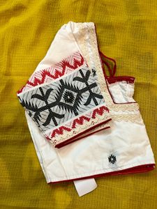 Lace Jamdani Blouse Kolkata style