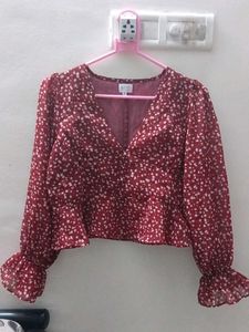 ANVI Floral Print Blouse