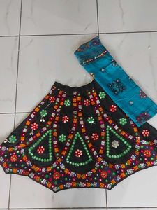 Ethnic Embroidered Skirt & Blouse
