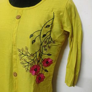 Designer Long Kurta With Embroidery Pattern From Big Bazaar