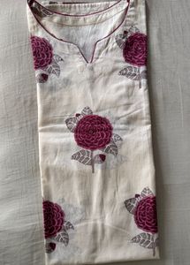 Floral Print  Suit With Dupatta