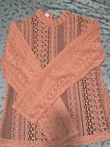 Lace Mock Neck Top
