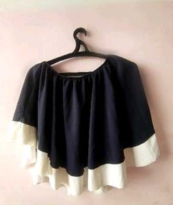Chic Navy Off-Shoulder Top