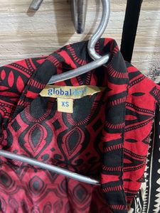 Patterned Button-Down Shirt