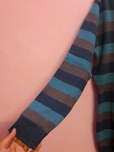 Striped V-Neck Sweater