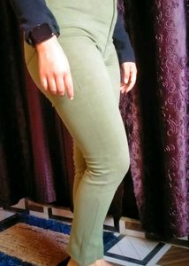 Olive Green High Waist Jeans