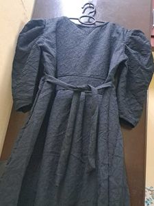 New* Black Puff Sleeve Dress