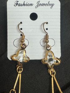 Fashionable Gold Dangle Earrings