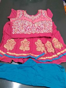 Embroidery Pure Cotton Kurti Dress Set
