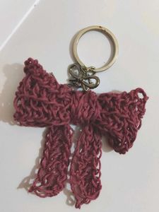 Crochet Bow Keychain