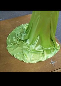 Slit Trail Rhinestone Halter Dress Gown Urbanic