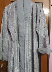 Dubai Embroidered Abaya With Stole