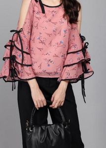 Floral Cold Shoulder Top
