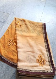 Gold Embroidered Saree