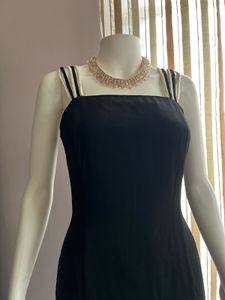 Solid Black A line dress