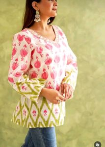 Multi Ikat Short Kurti