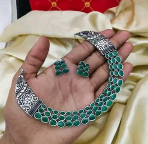 Colorful Gemstone Necklace &amp; Earring Set