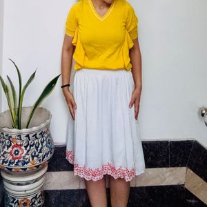 New White Skirt Comes With Linning